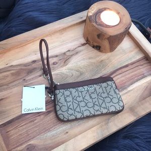 Calvin Klein Monogram Wristlet
